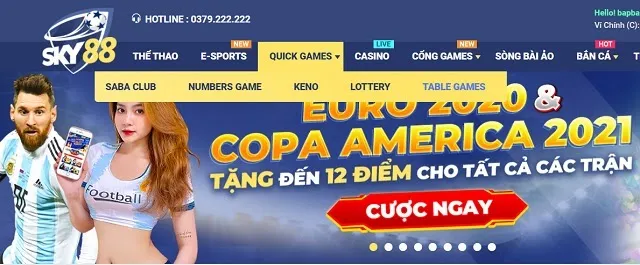 Các game trong quick game Sky88